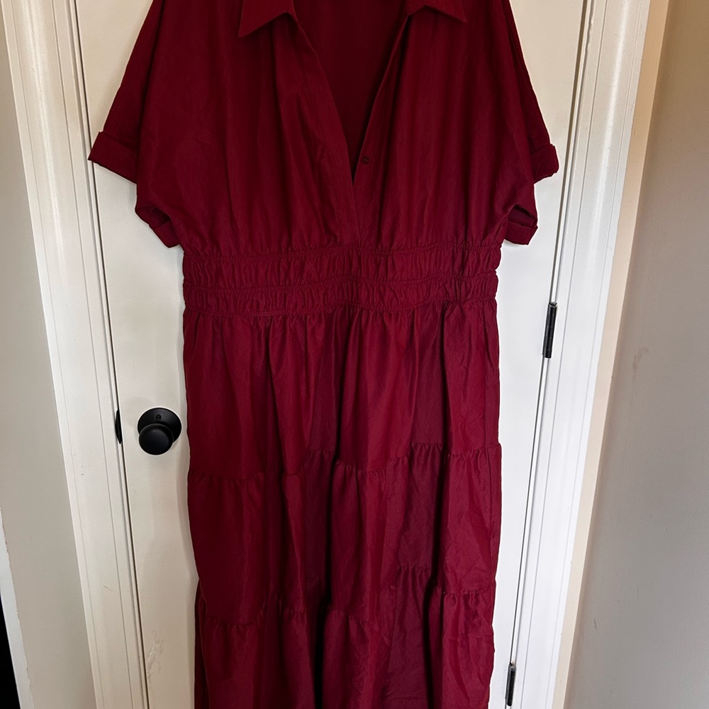 BloomChic Burgundy Maxi Dress